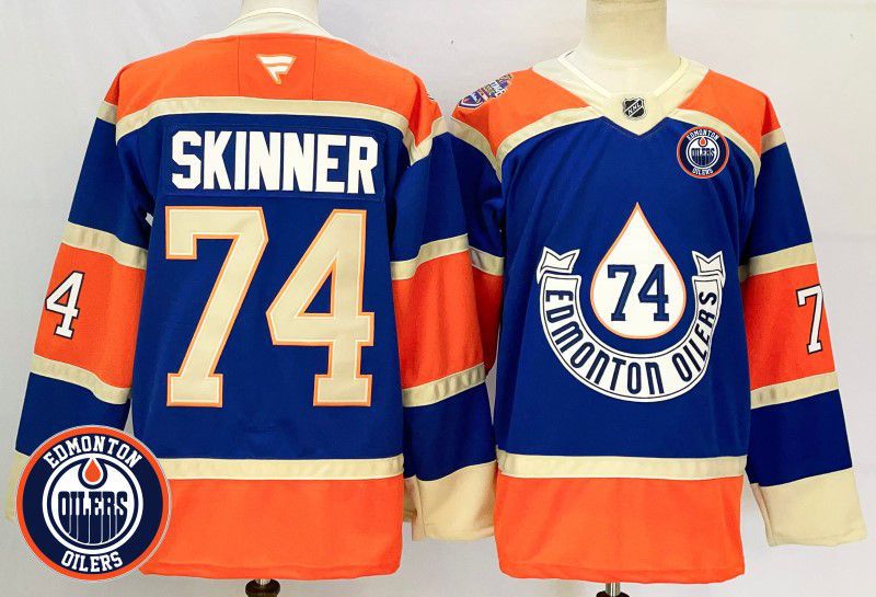 Men Edmonton Oilers #74 Skinner Blue Fanatics 2025 NHL Jersey style 1->detroit red wings->NHL Jersey